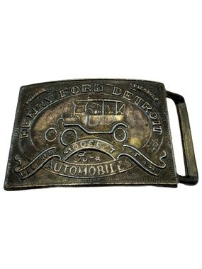 Vintage Henry Ford‎ Model T Brass Belt Buckle – Detroit Ford Collectible